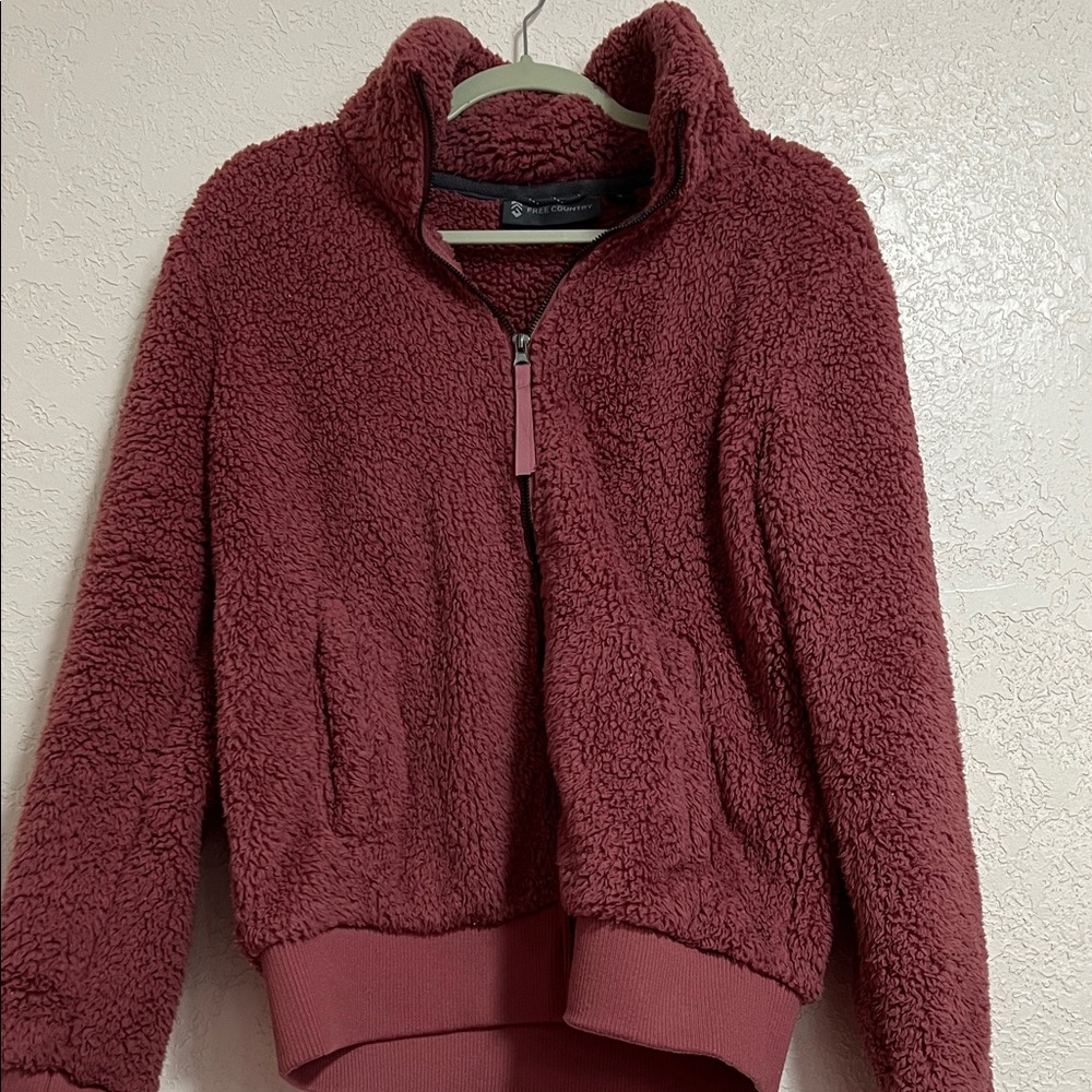 Free Country Maroon Sherpa Jacket
